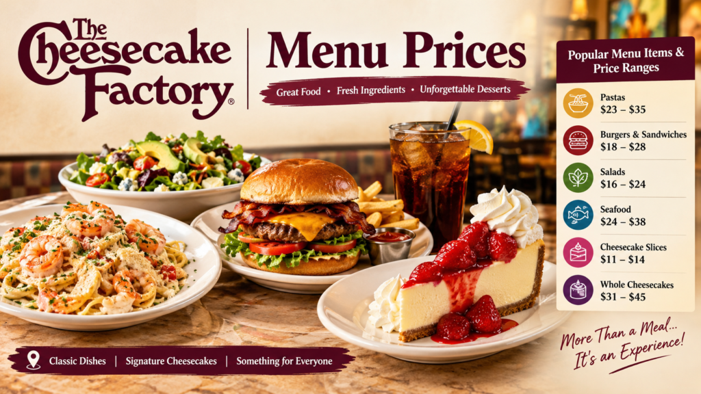Cheesecake Factory Menu Prices