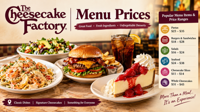 Cheesecake Factory Menu Prices