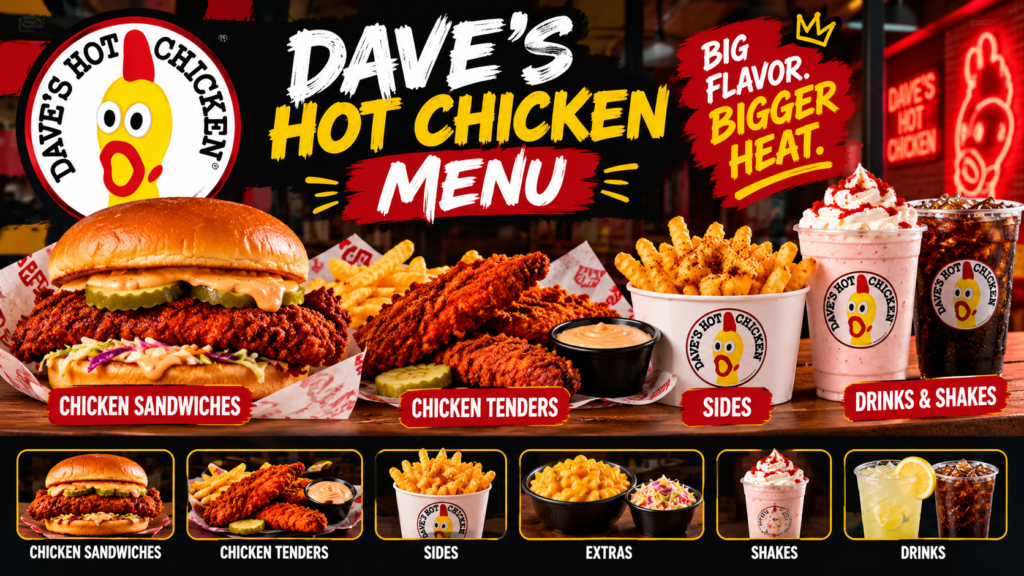 dave's hot chicken menu